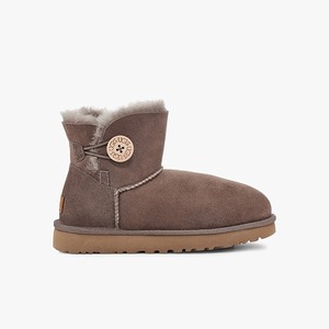 Ugg Mini Bailey Button II Klassiska Stövlar Dam Bruna (170389HDL)